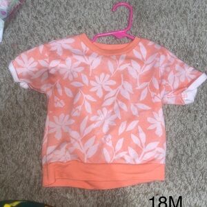 Floral Orange Kids Shirt